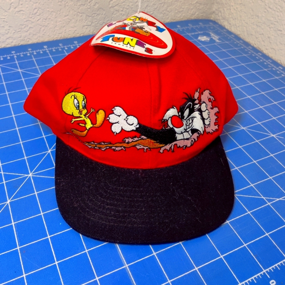 VTG NOS 90s  Looney Tunes 95 Snapback Hat Rare Sylvester & Tweety